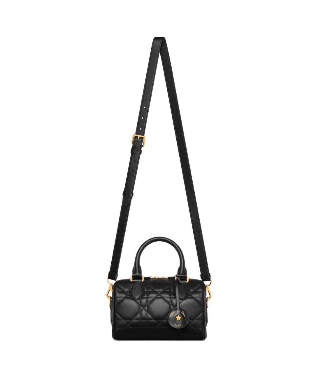CHRISTIAN DIOR Черная кожаная сумка через плечо, фото 2