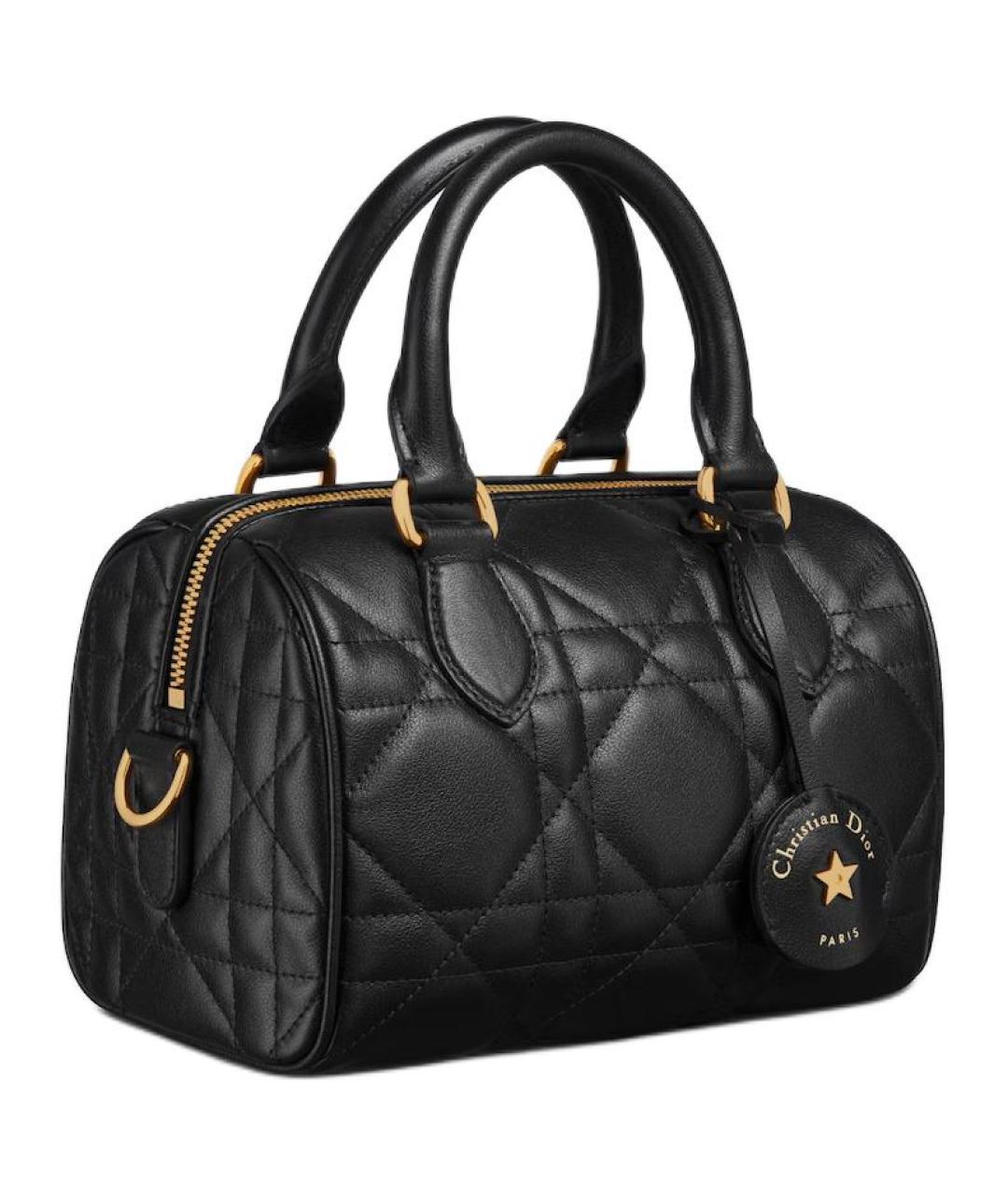 CHRISTIAN DIOR Черная кожаная сумка через плечо, фото 3