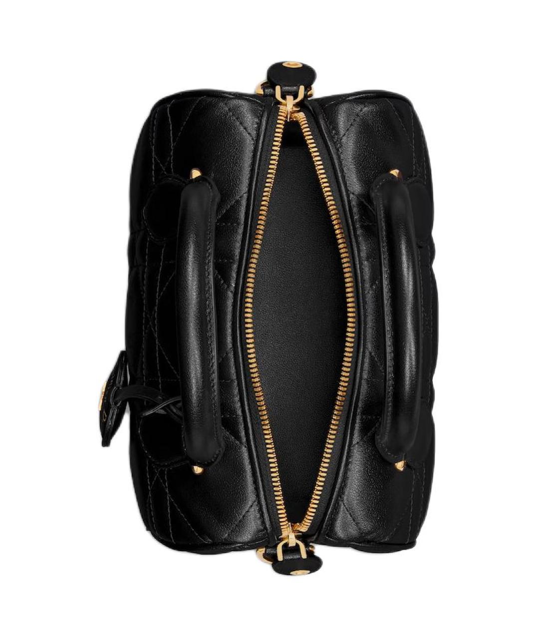 CHRISTIAN DIOR Черная кожаная сумка через плечо, фото 5