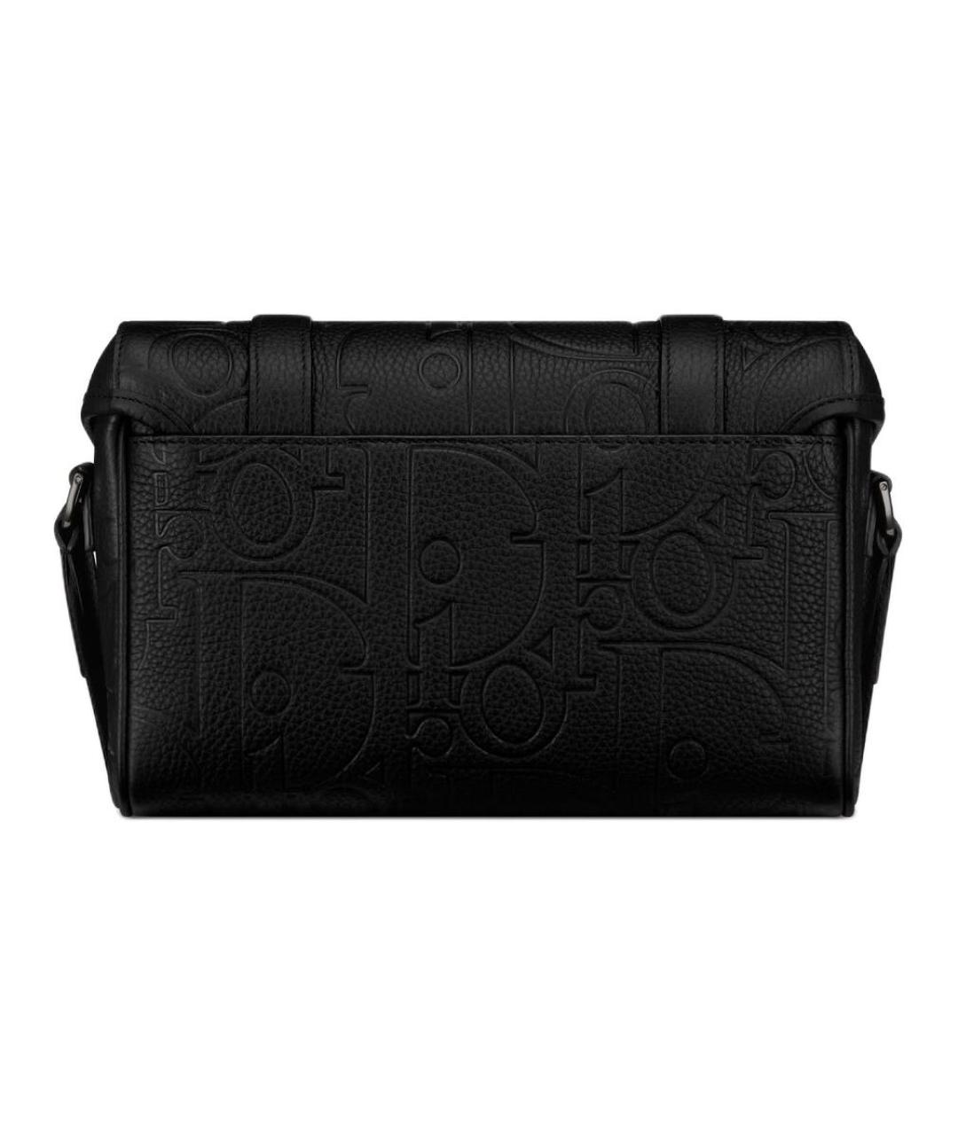 CHRISTIAN DIOR Черная кожаная сумка на плечо, фото 2