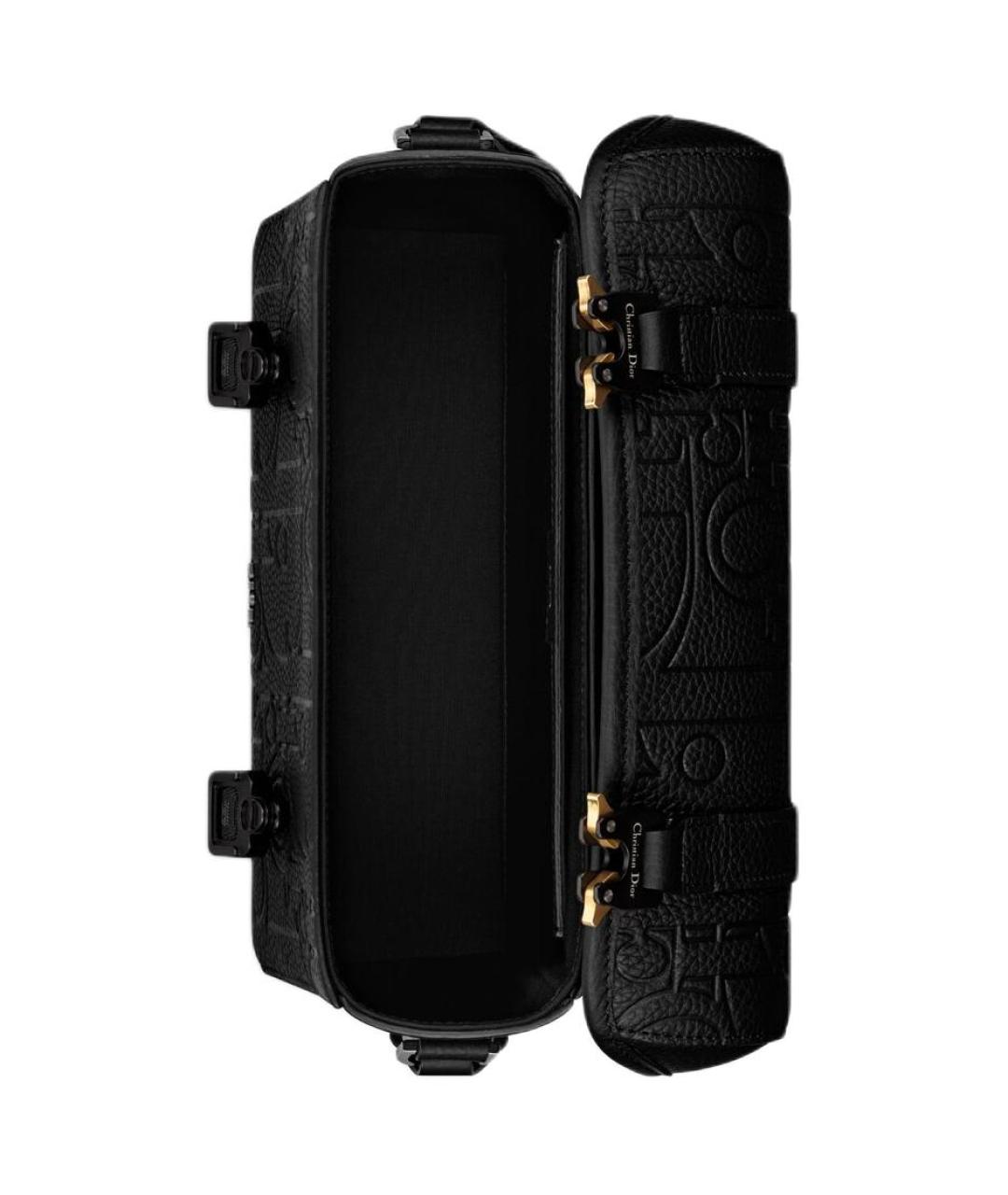 CHRISTIAN DIOR Черная кожаная сумка на плечо, фото 4