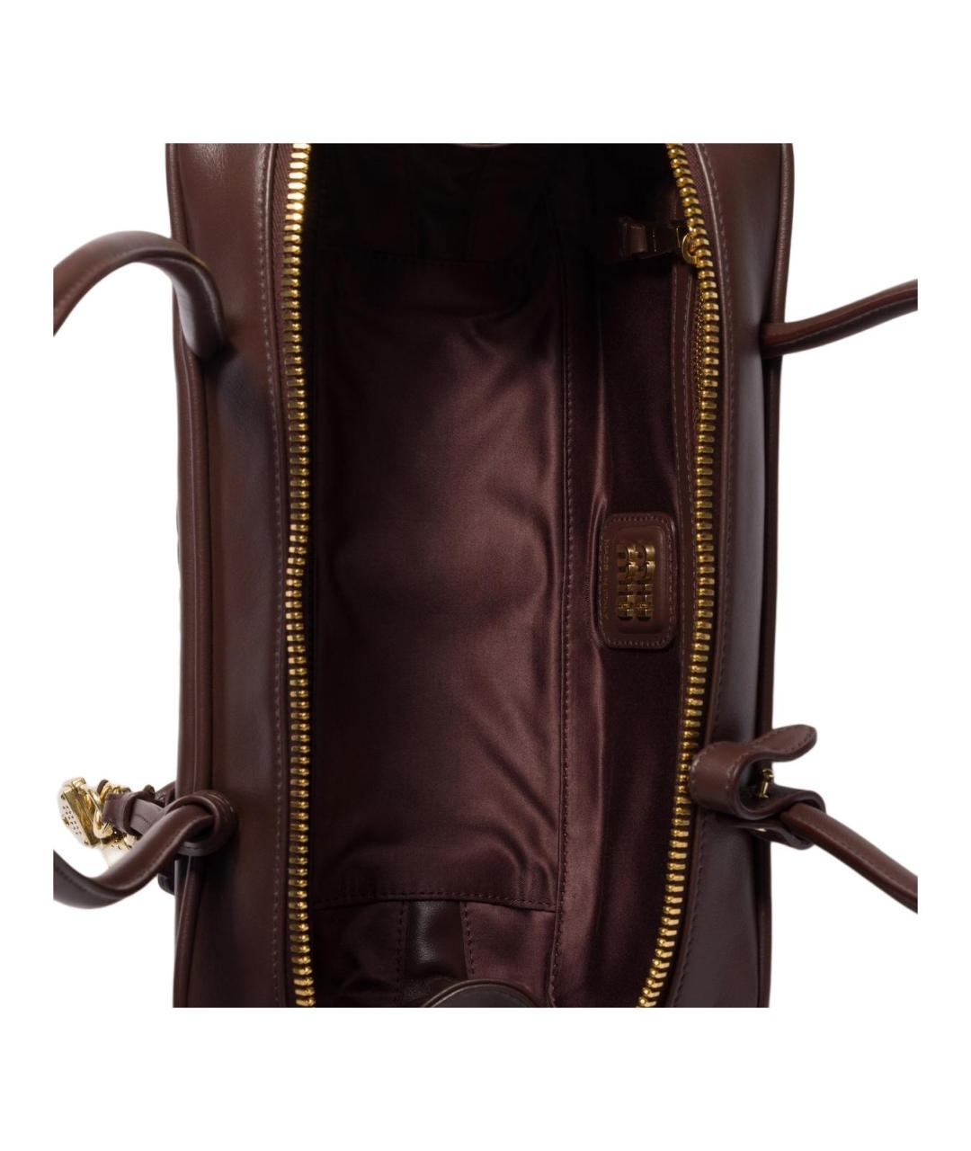 MIU MIU Коричневая кожаная сумка через плечо, фото 5