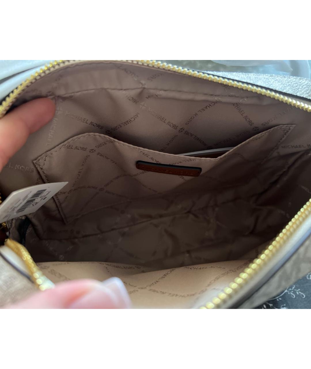 MICHAEL KORS Бежевая сумка через плечо, фото 4