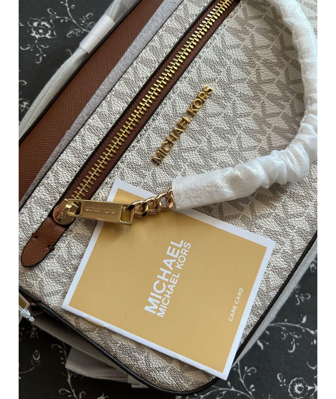 MICHAEL KORS Бежевая сумка через плечо, фото 7