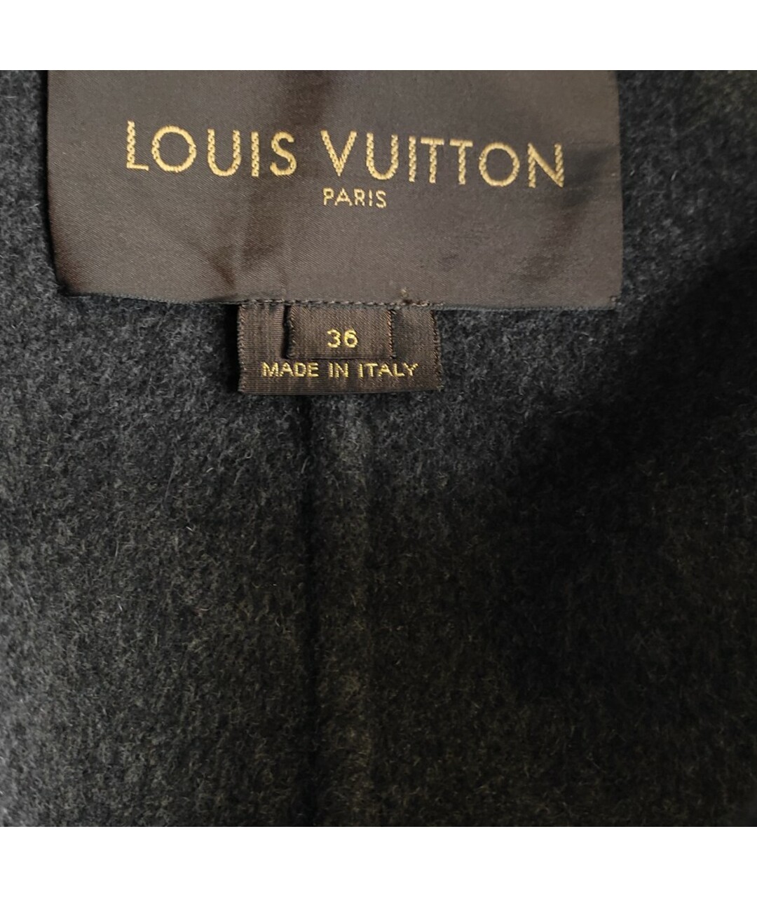 LOUIS VUITTON PRE-OWNED Черное пальто, фото 3