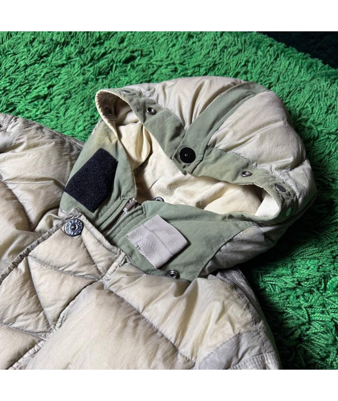 STONE ISLAND Бежевый пуховик, фото 4