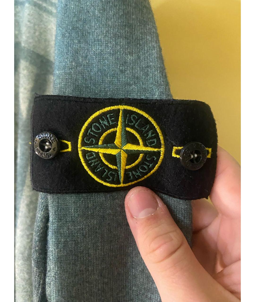 STONE ISLAND Зеленый шерстяной джемпер / свитер, фото 5