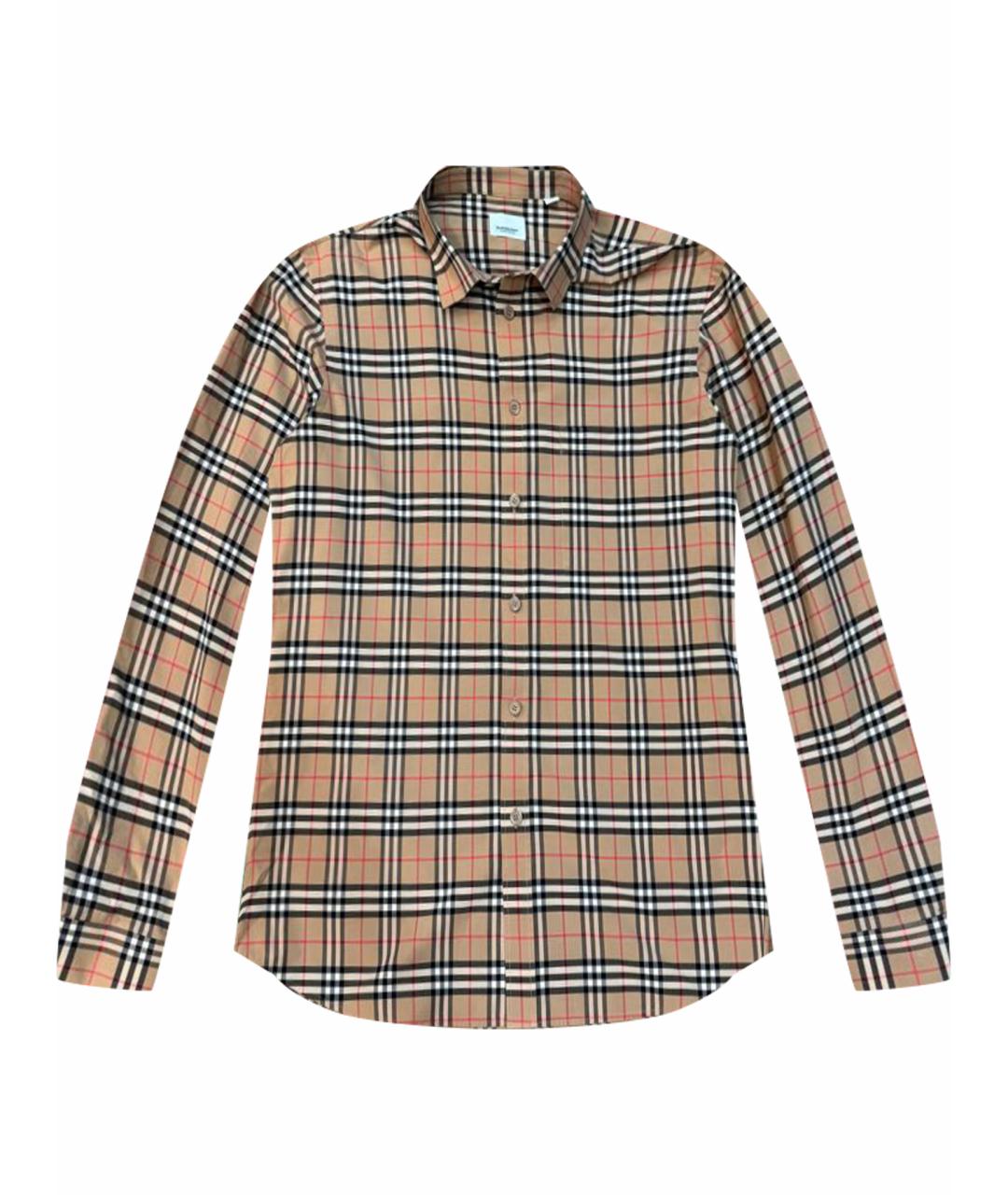 BURBERRY Бежевая хлопковая кэжуал рубашка, фото 1