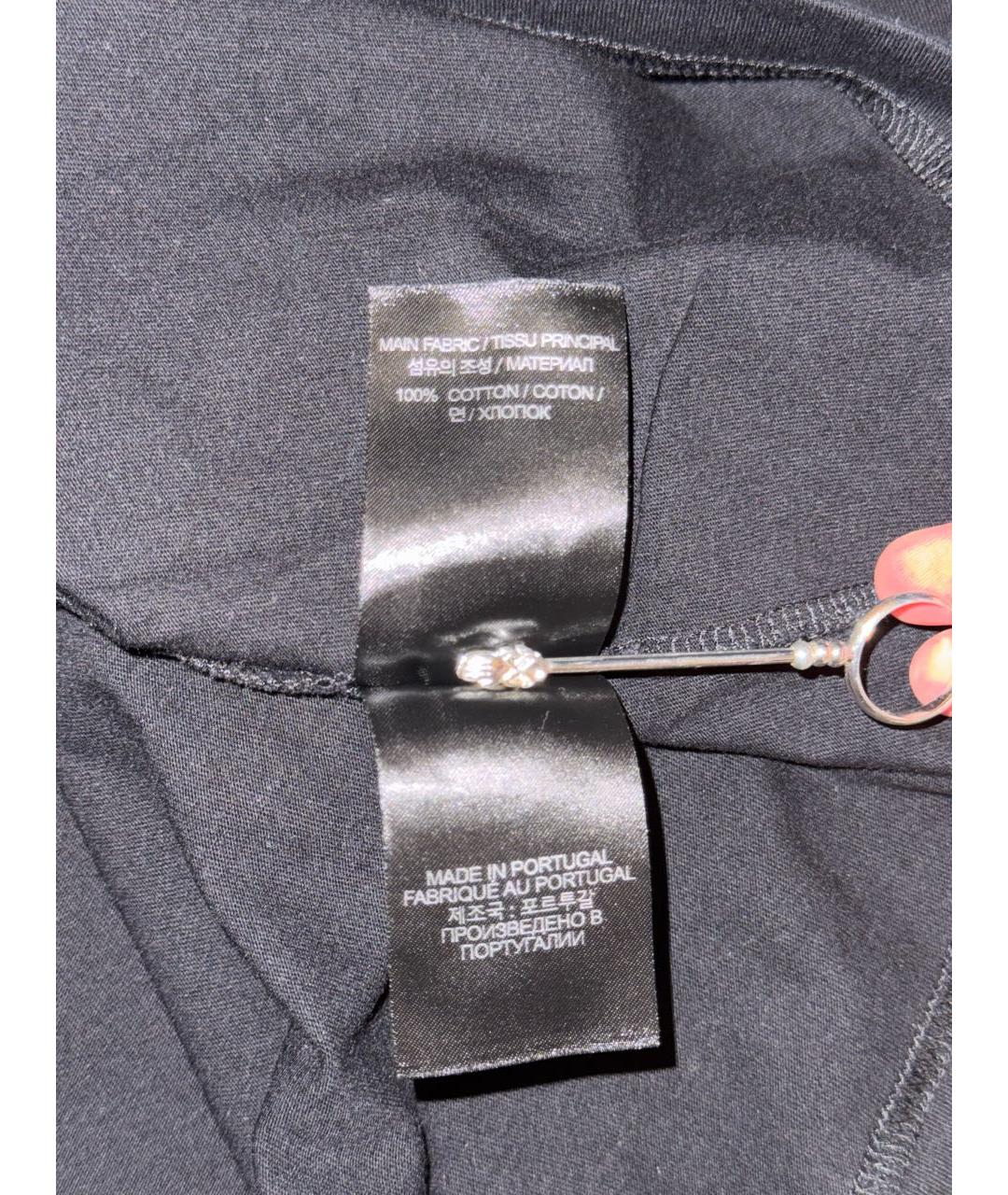 VETEMENTS Черная хлопковая футболка, фото 6