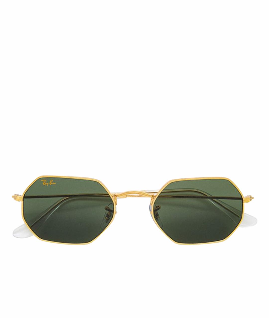 RAY BAN Золотые металлические солнцезащитные очки, фото 1