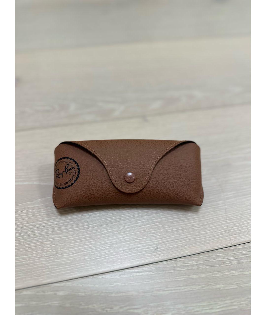 RAY BAN Золотые металлические солнцезащитные очки, фото 3