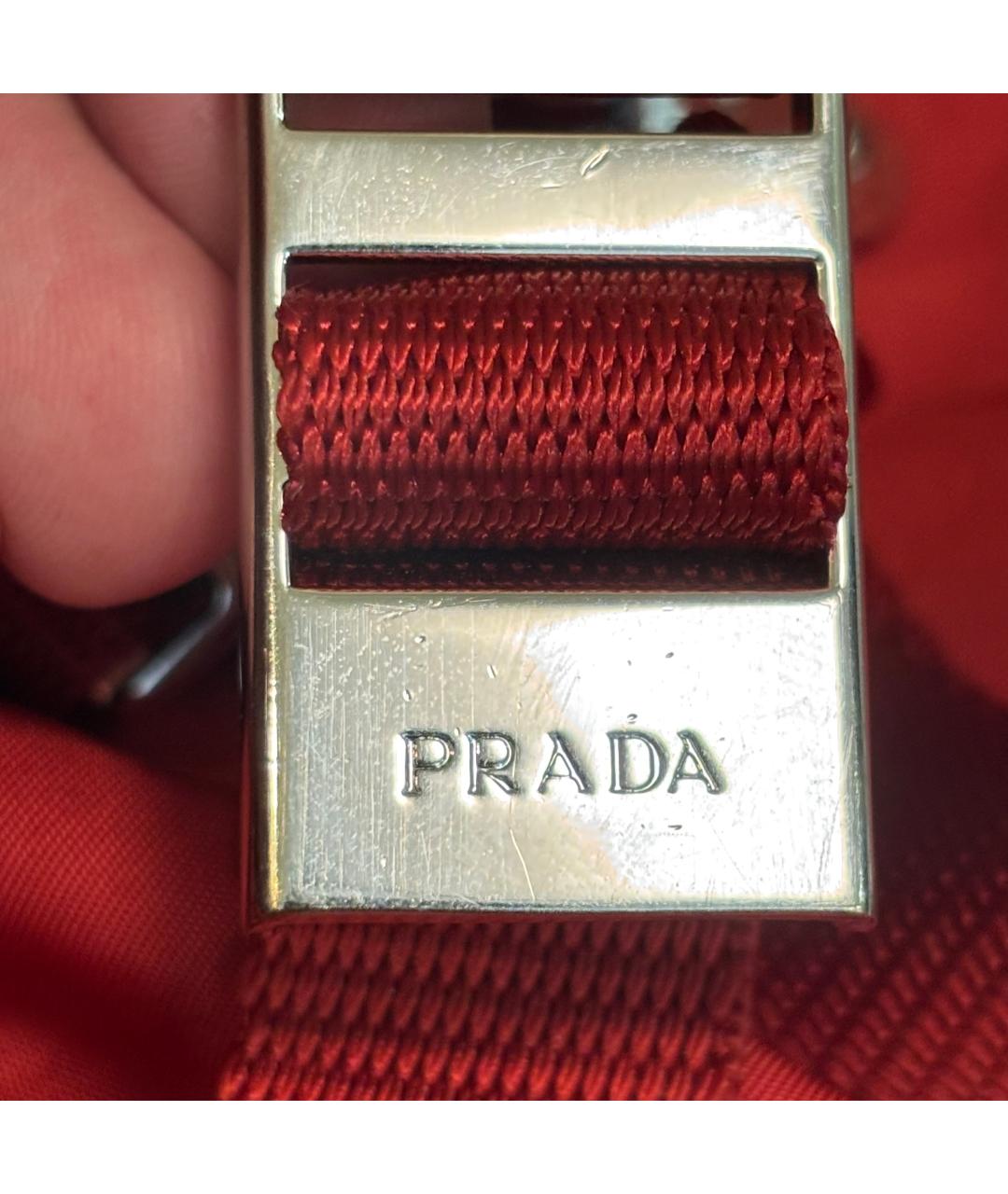 PRADA Красный рюкзак, фото 7