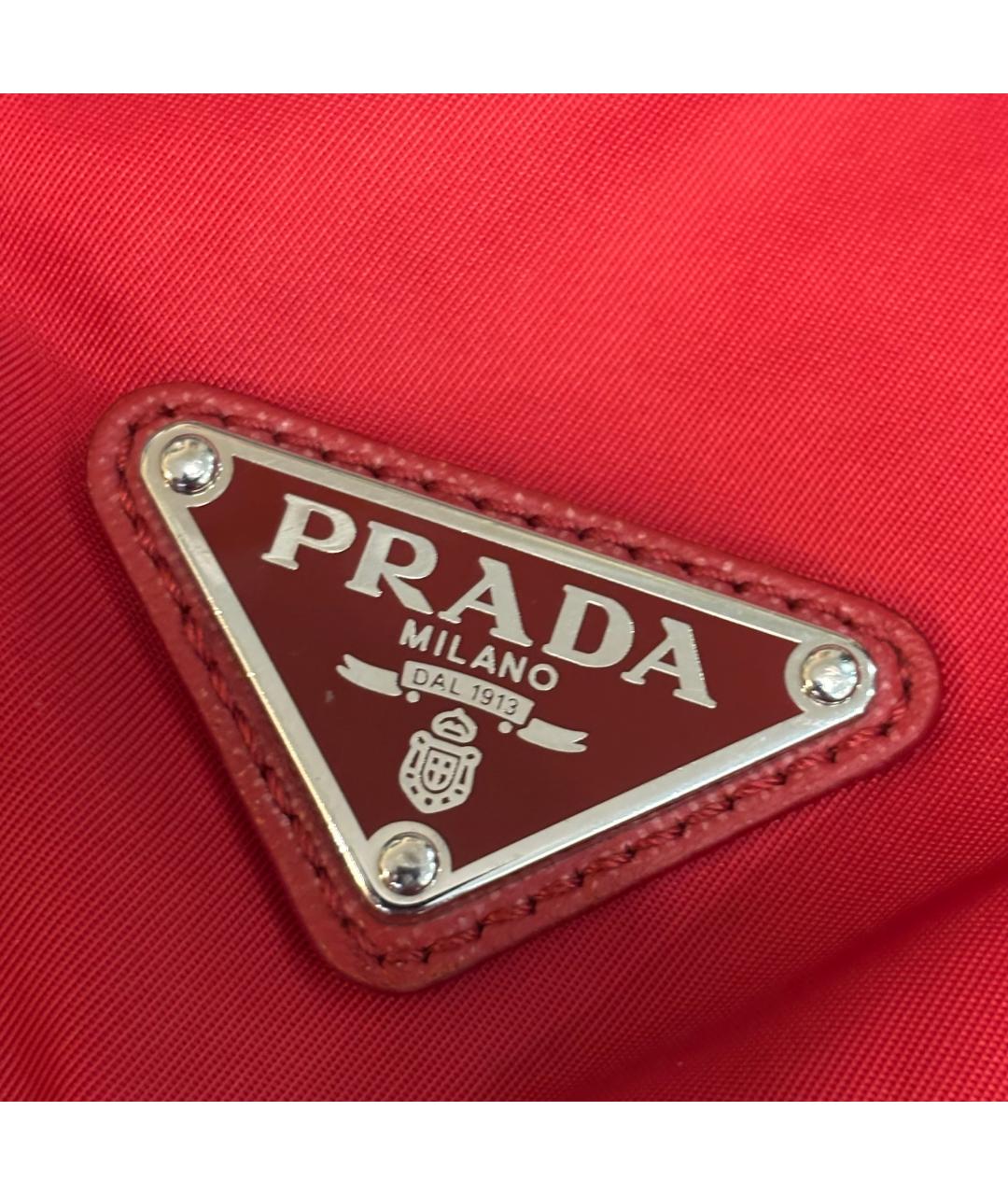 PRADA Красный рюкзак, фото 5