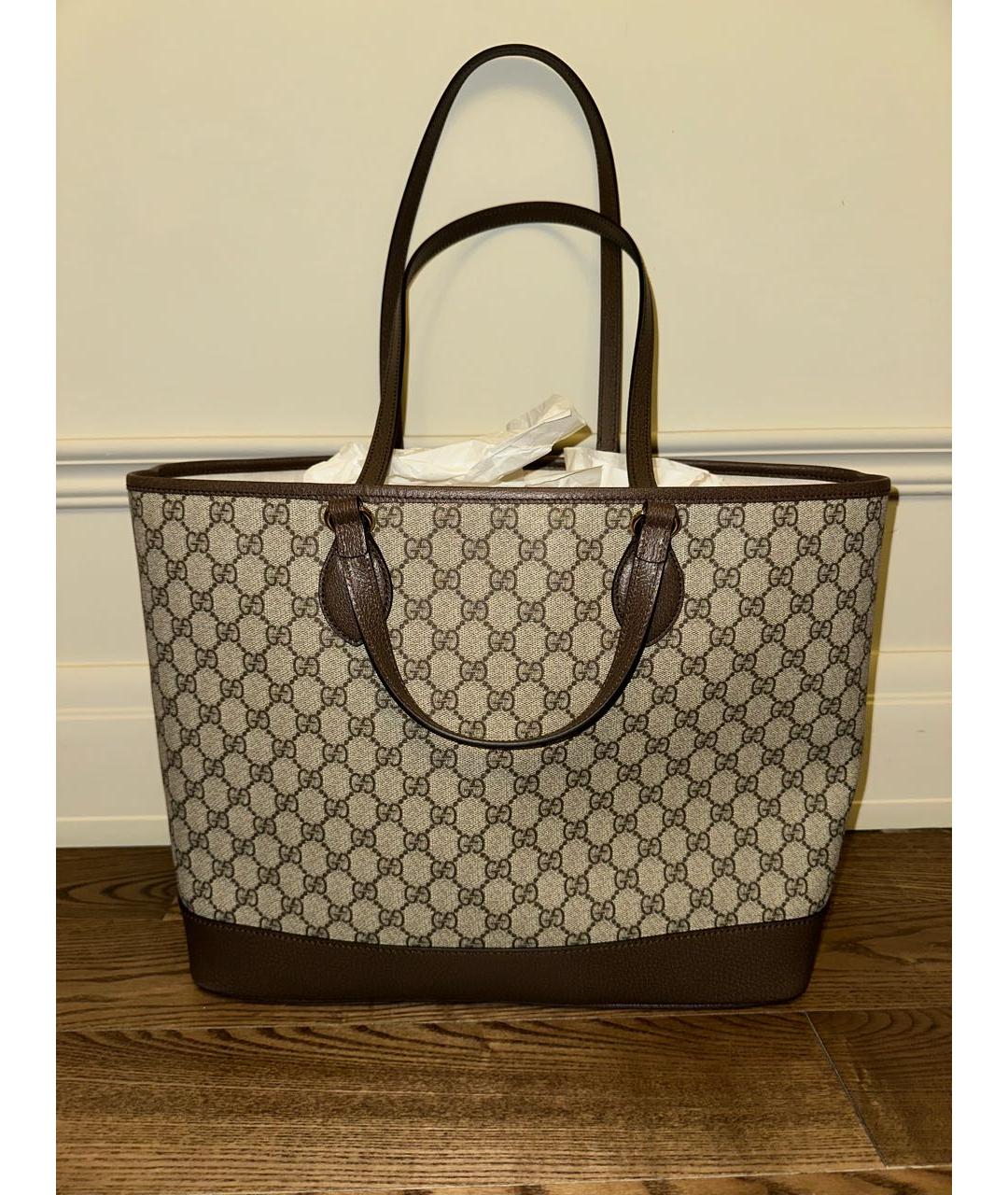 GUCCI Коричневая сумка тоут, фото 2