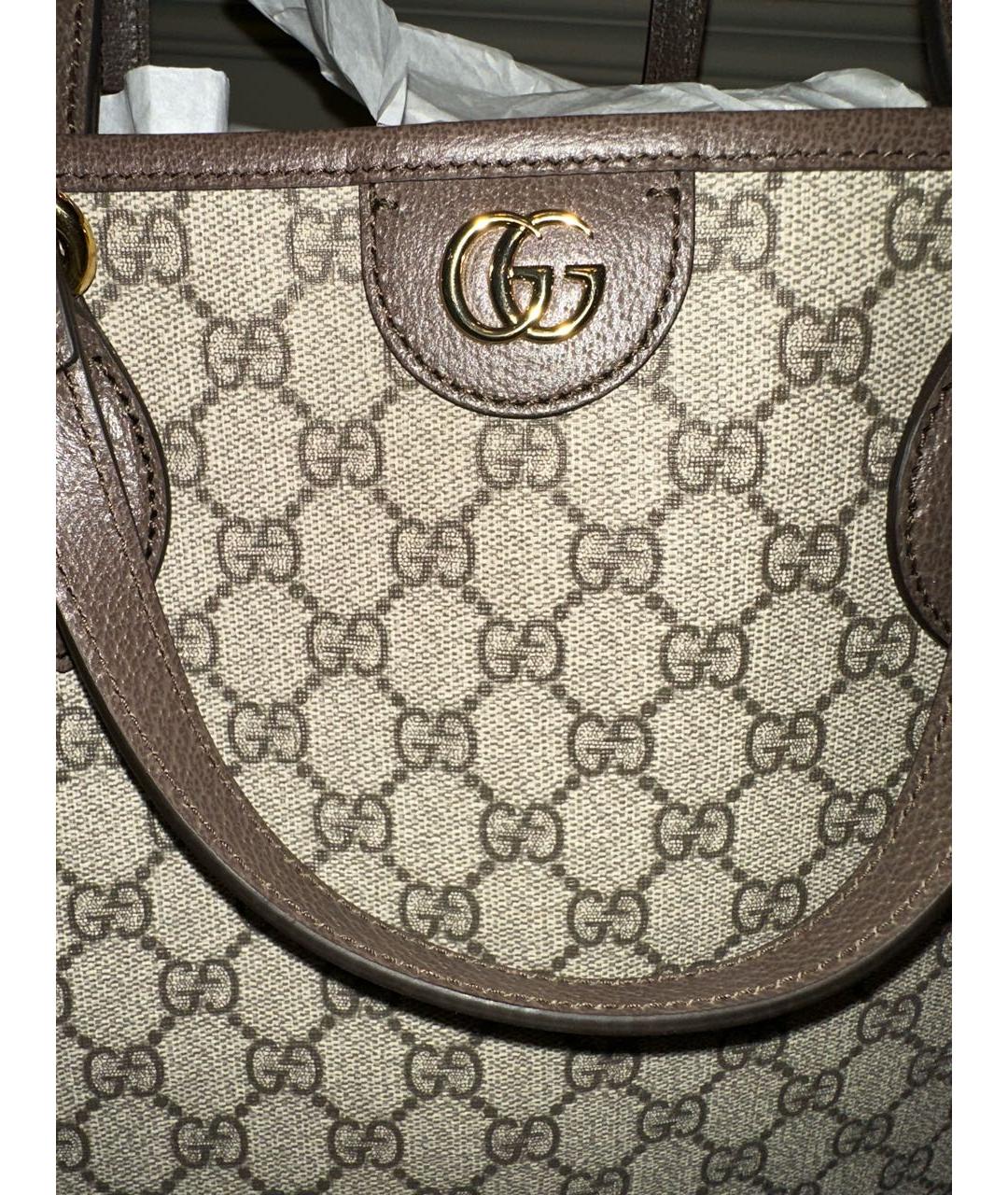 GUCCI Коричневая сумка тоут, фото 3