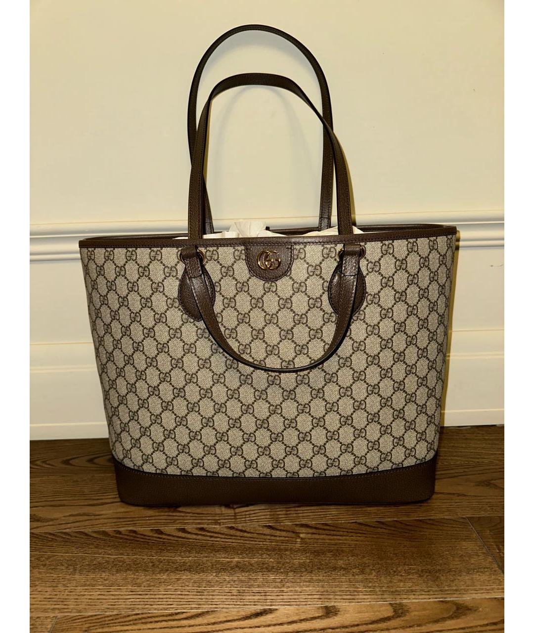 GUCCI Коричневая сумка тоут, фото 6