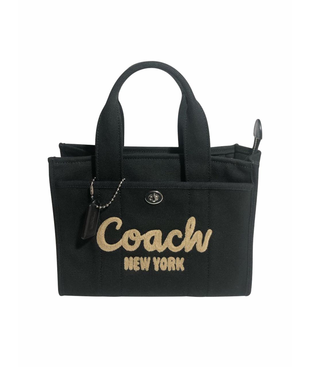 COACH Черная тканевая сумка тоут, фото 1