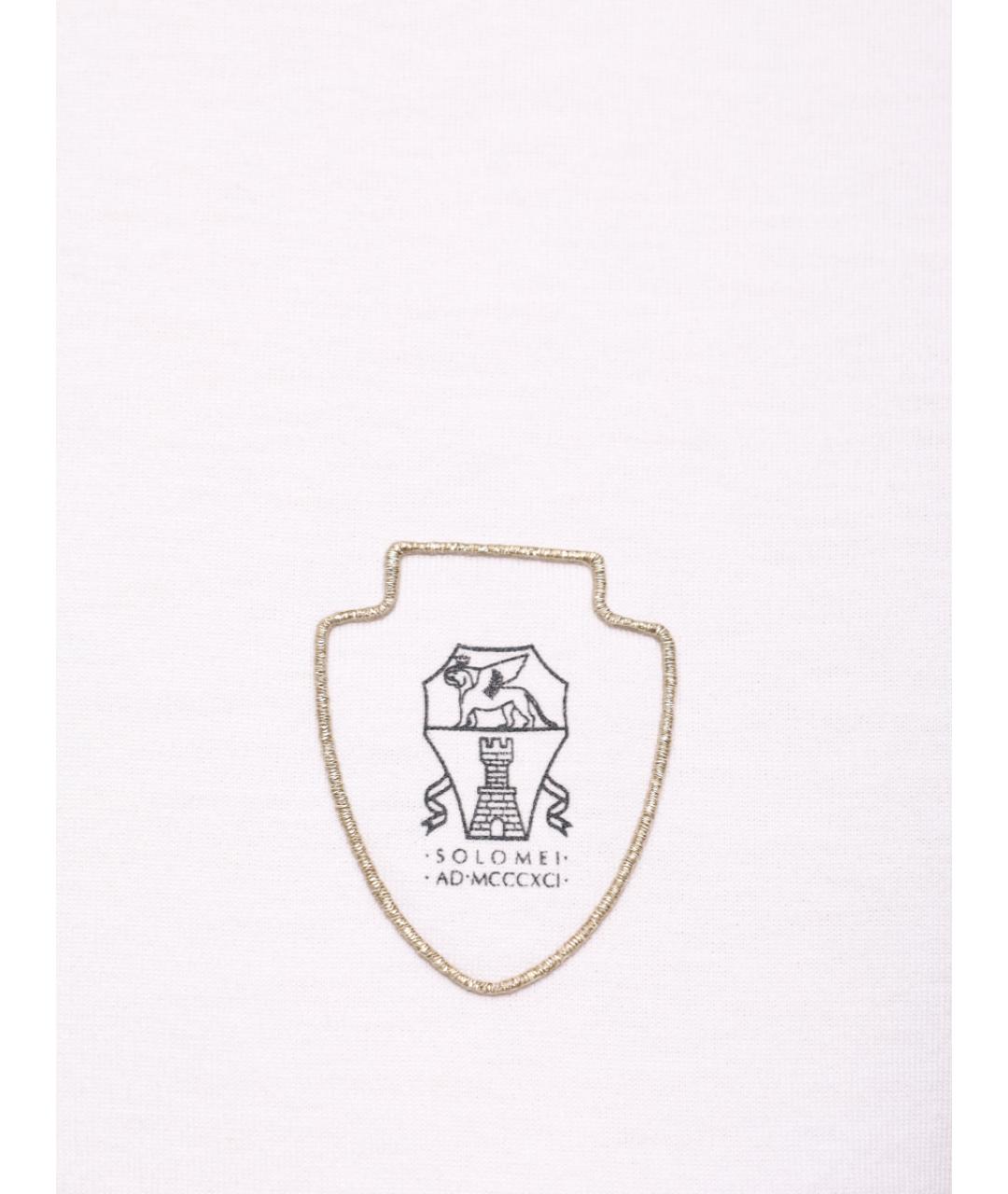BRUNELLO CUCINELLI Белая хлопковая футболка, фото 5