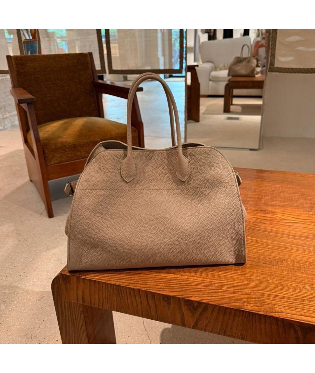 THE ROW Коричневая кожаная сумка тоут, фото 2