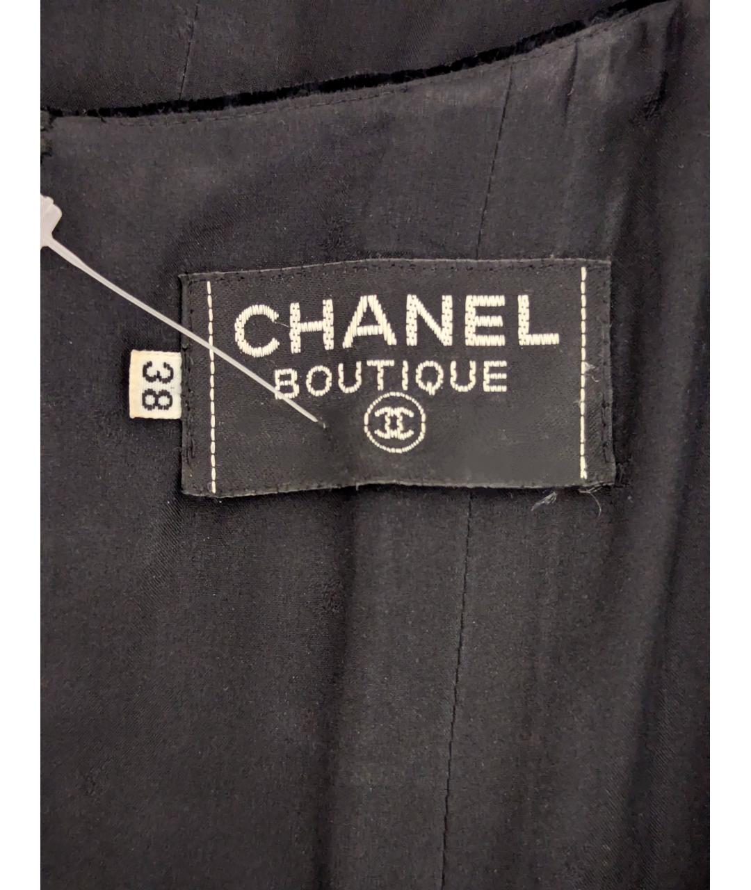 CHANEL Черное бархатное коктейльное платье, фото 3