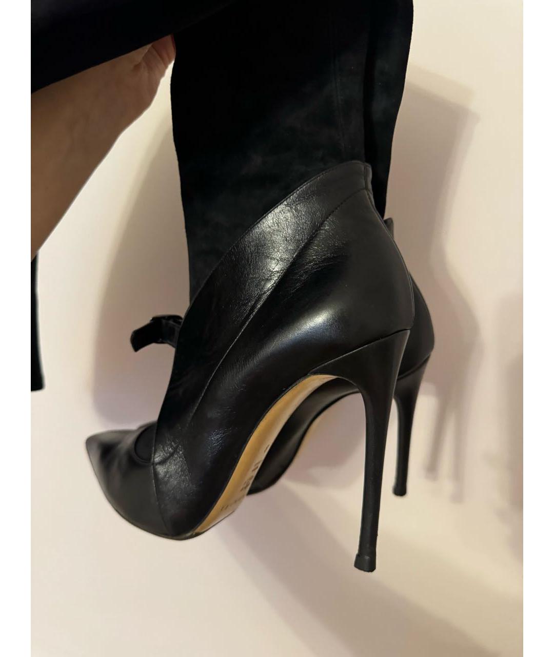 CASADEI Черные нубуковые ботфорты, фото 3