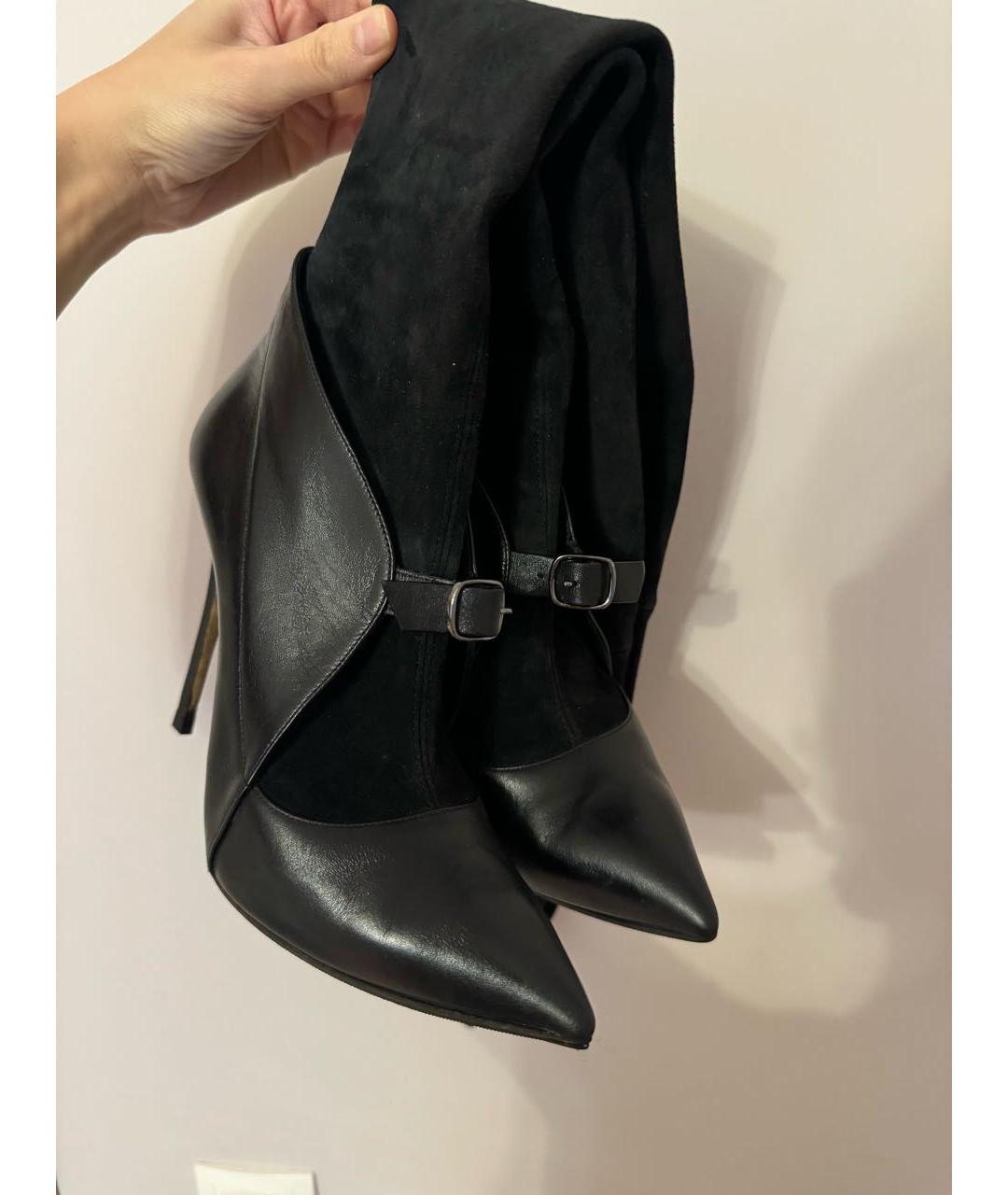 CASADEI Черные нубуковые ботфорты, фото 2