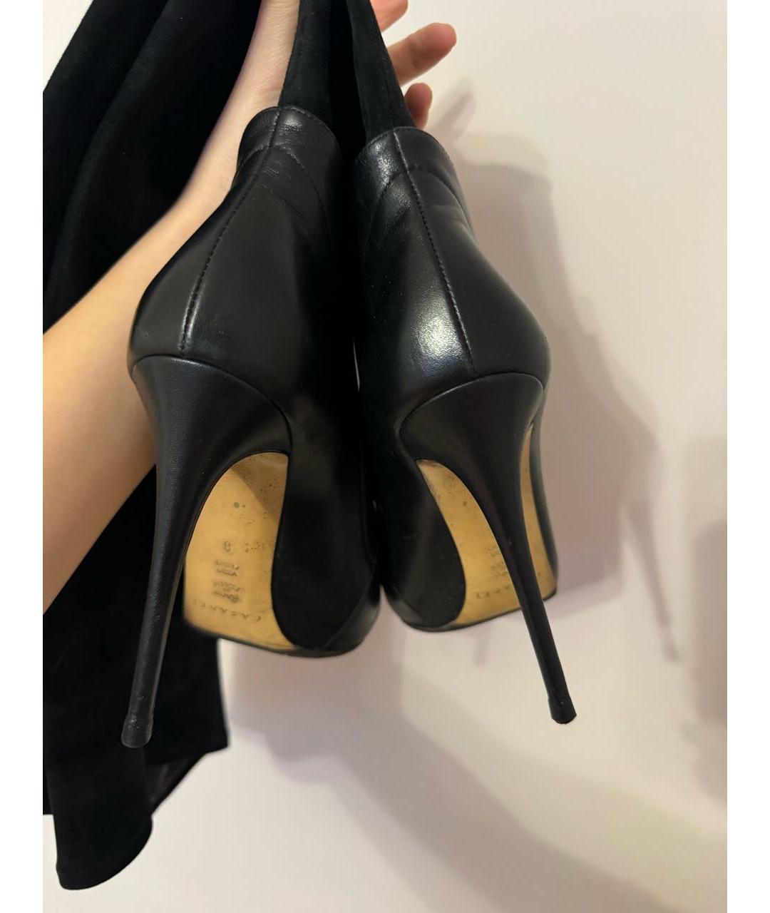 CASADEI Черные нубуковые ботфорты, фото 4