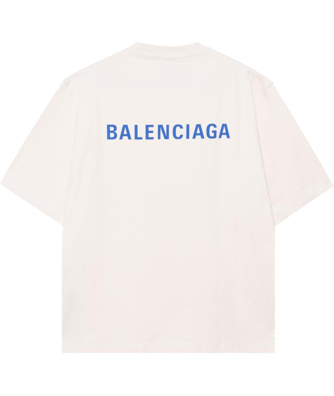 BALENCIAGA Бежевая хлопковая футболка, фото 2