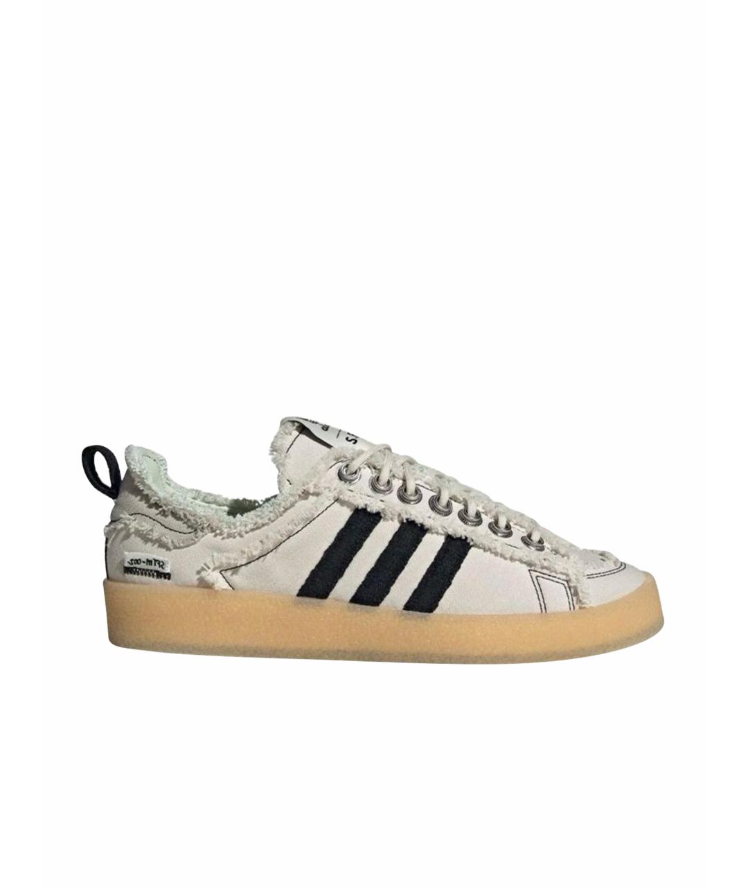 ADIDAS Белые текстильные низкие кроссовки / кеды, фото 1