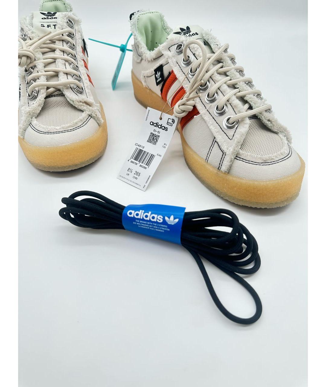 ADIDAS Белые текстильные низкие кроссовки / кеды, фото 6