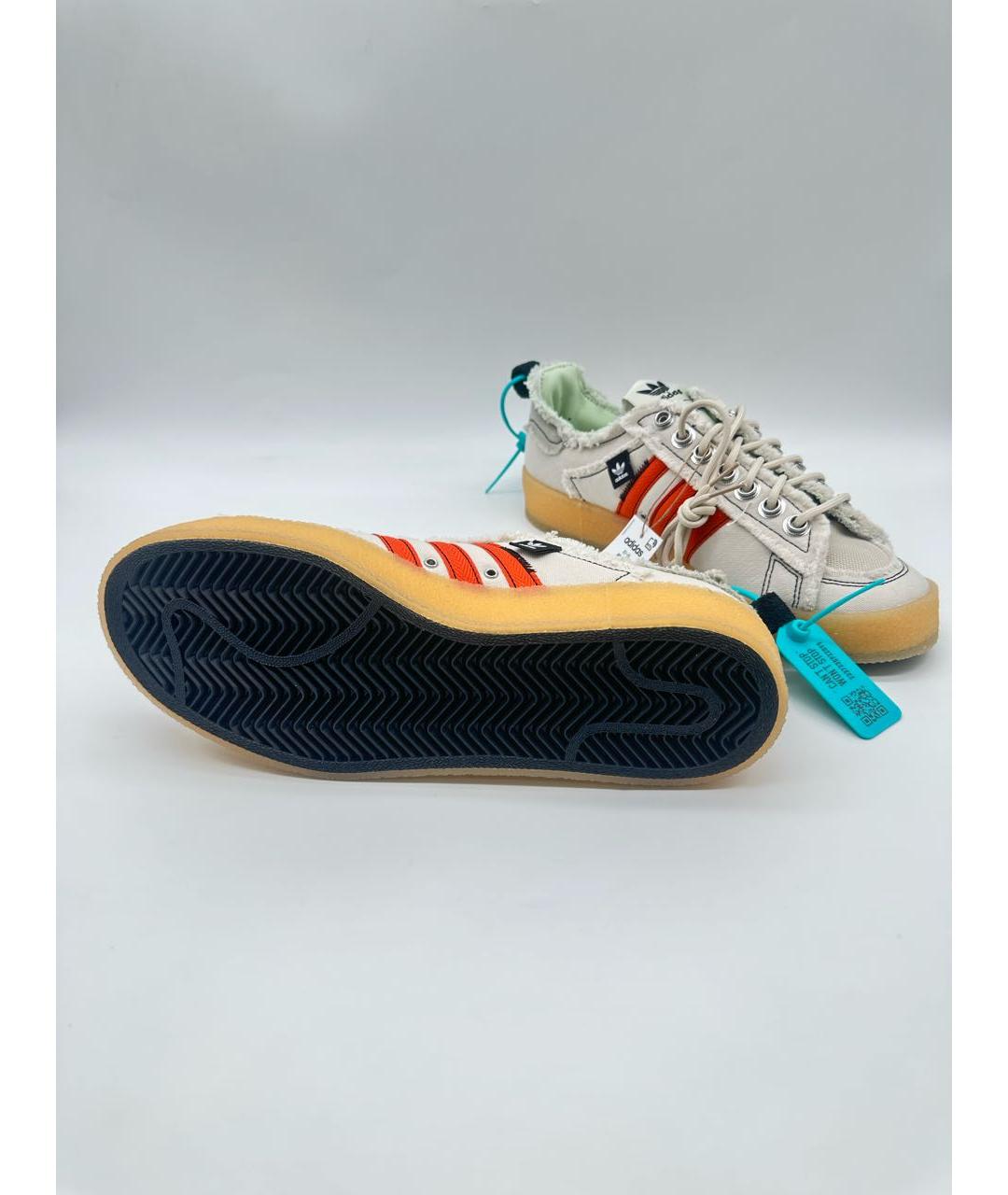 ADIDAS Белые текстильные низкие кроссовки / кеды, фото 7