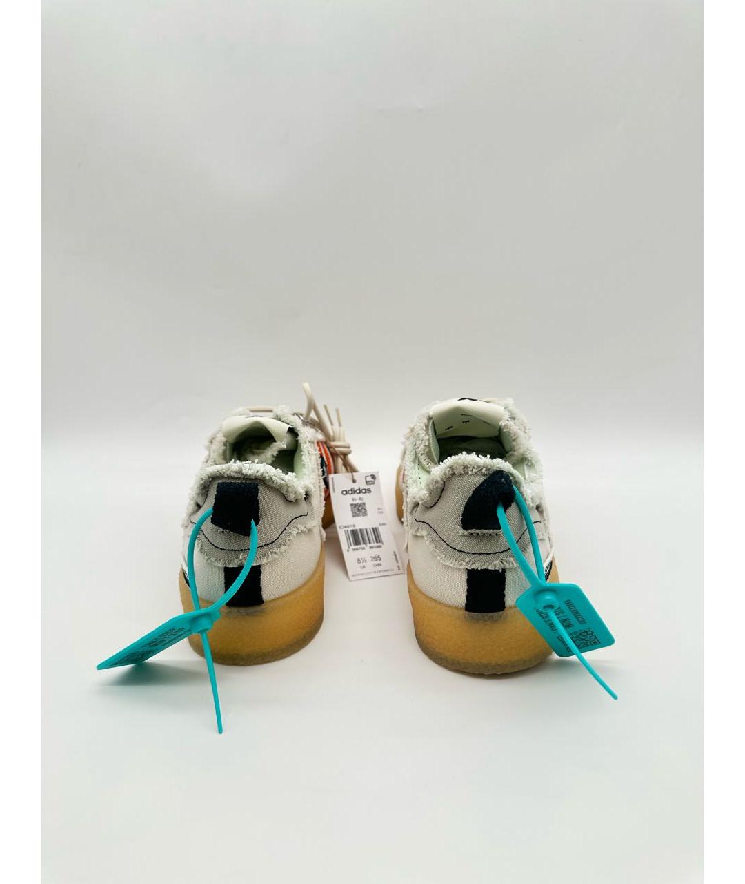 ADIDAS Белые текстильные низкие кроссовки / кеды, фото 4