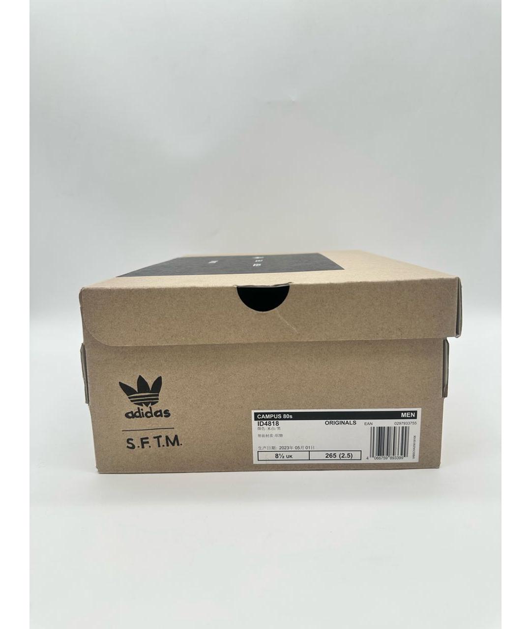 ADIDAS Белые текстильные низкие кроссовки / кеды, фото 8