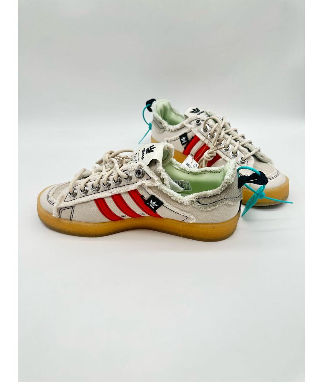 ADIDAS Белые текстильные низкие кроссовки / кеды, фото 3
