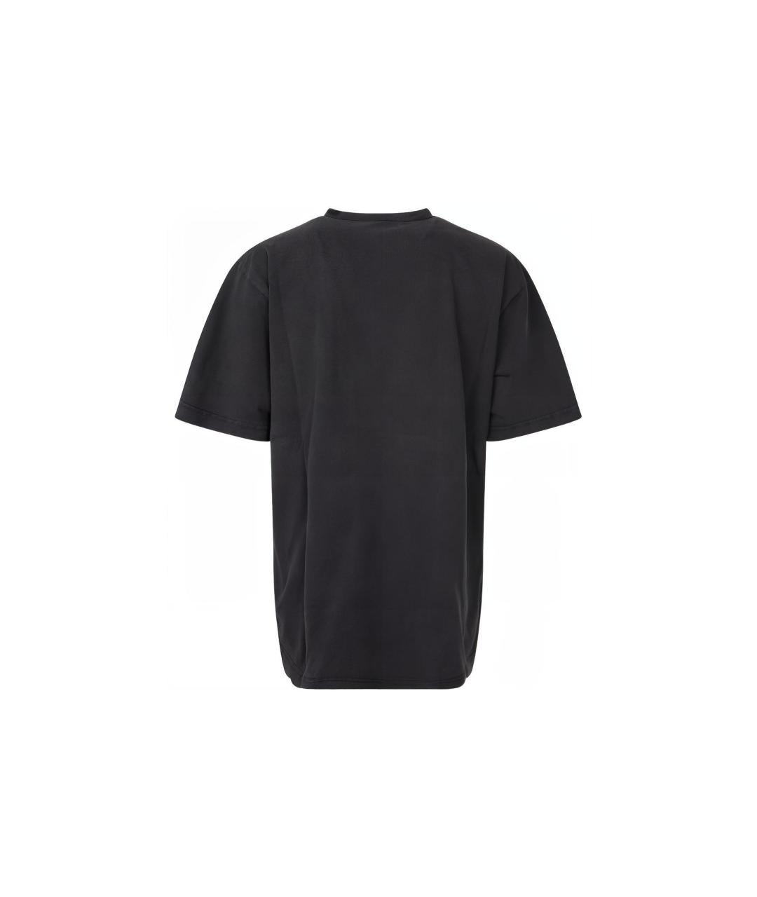 BALENCIAGA Черная хлопковая футболка, фото 2