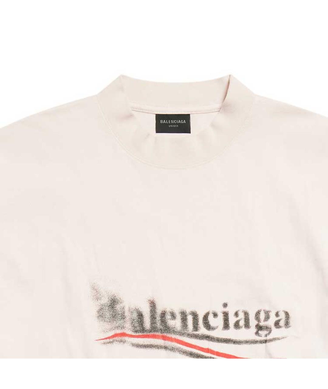 BALENCIAGA Серая хлопковая футболка, фото 5