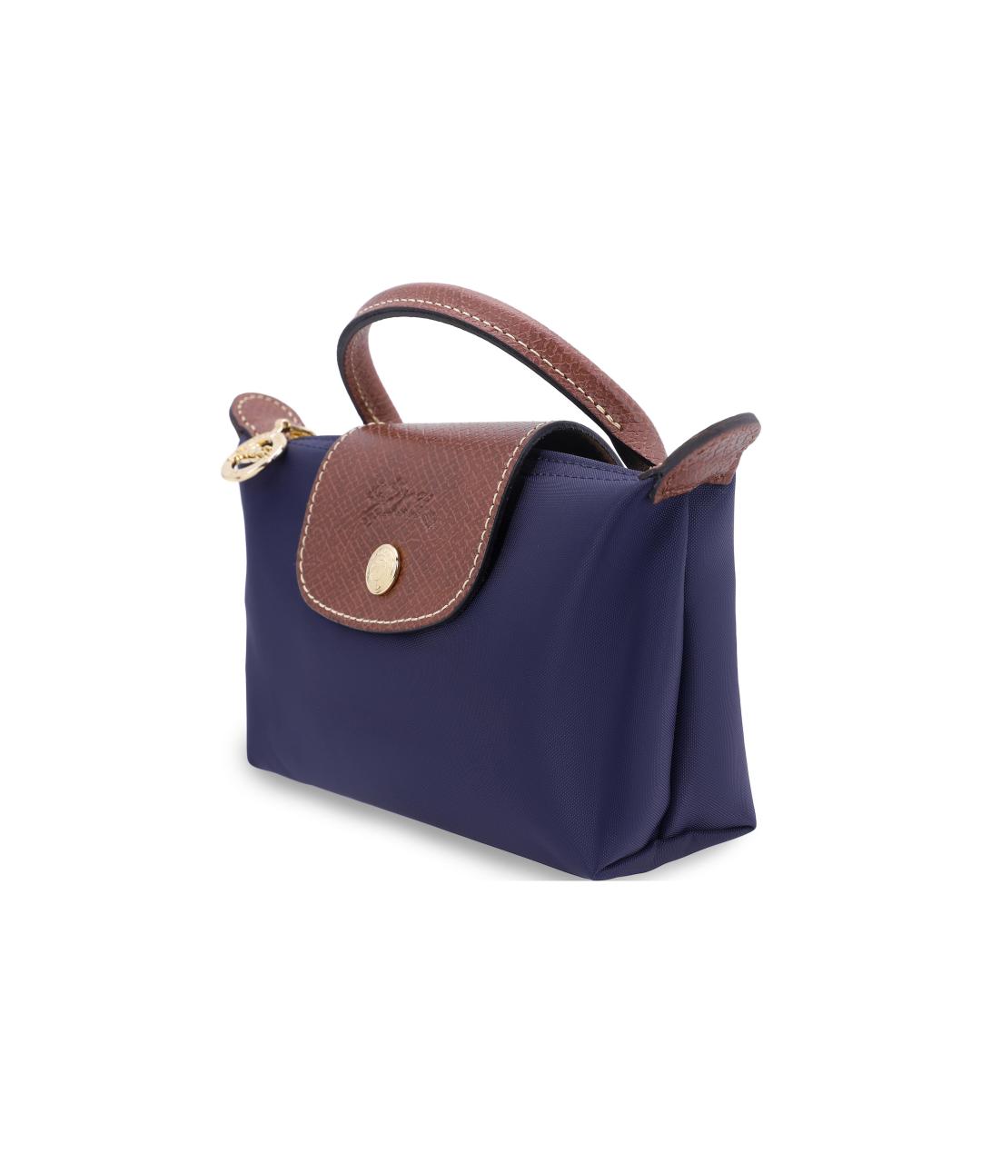 LONGCHAMP Темно-синяя тканевая сумка через плечо, фото 2