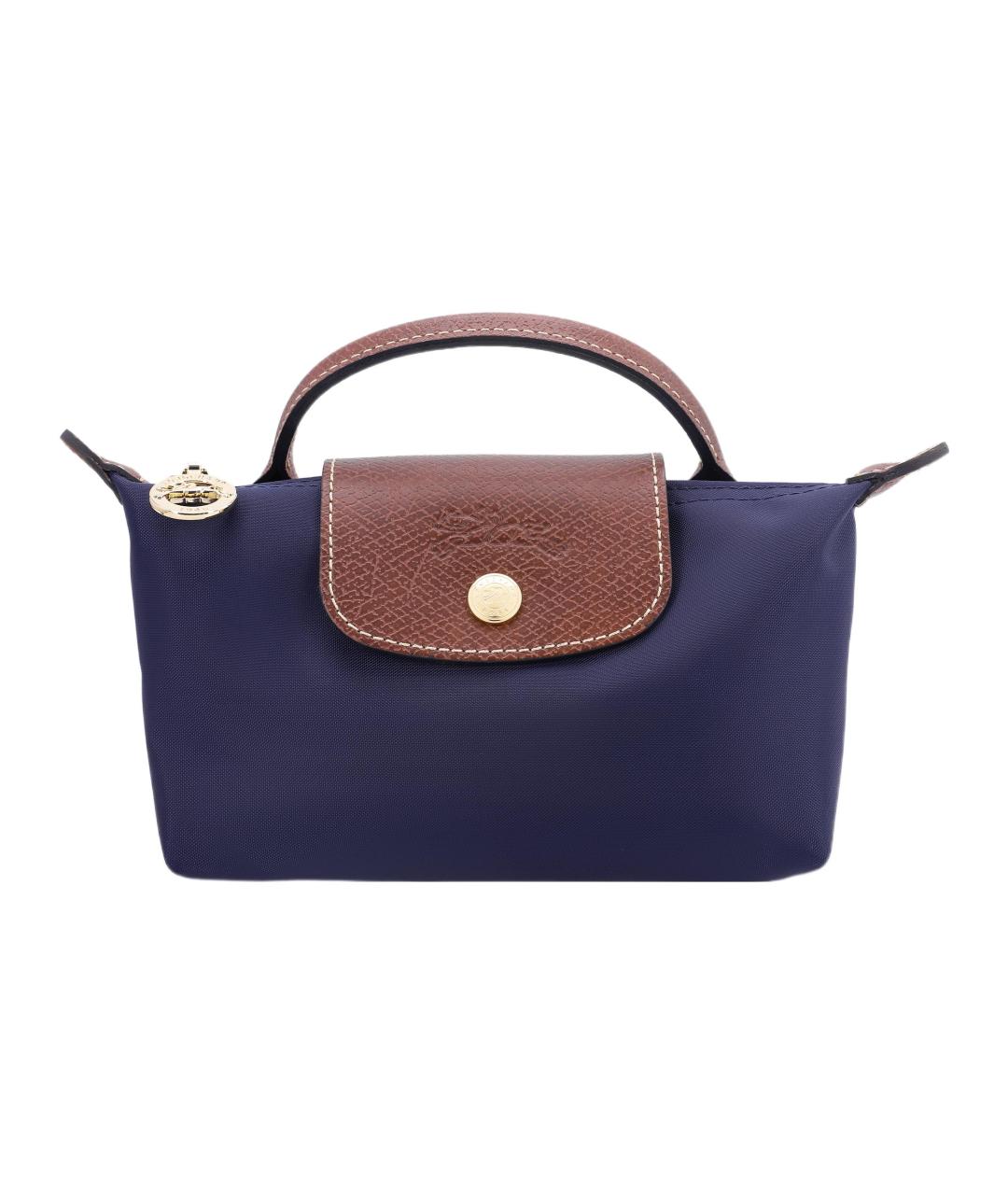 LONGCHAMP Темно-синяя тканевая сумка через плечо, фото 1