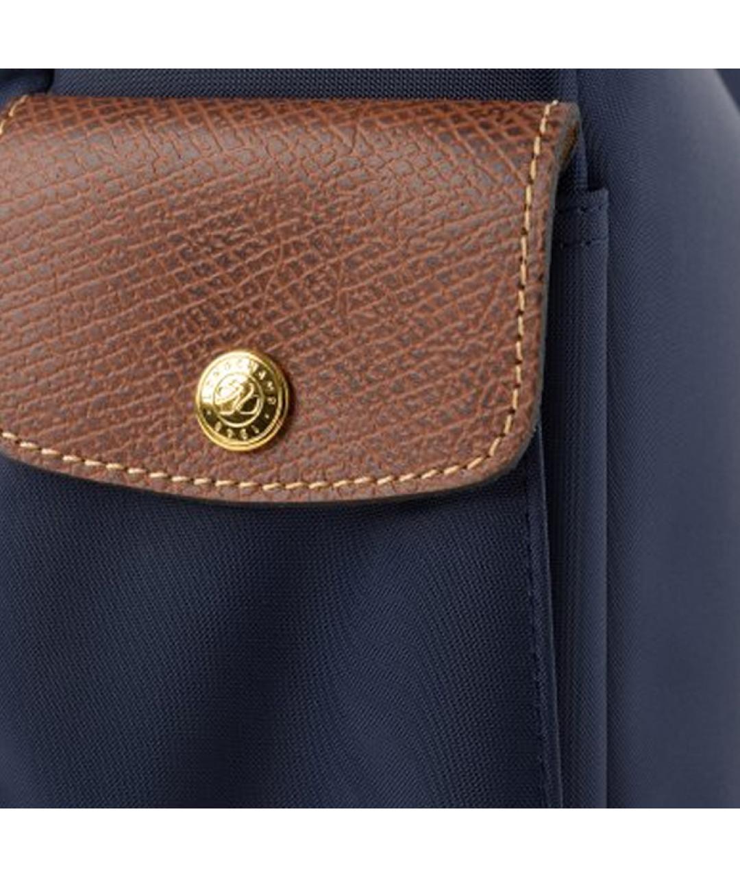 LONGCHAMP Темно-синяя тканевая сумка через плечо, фото 5