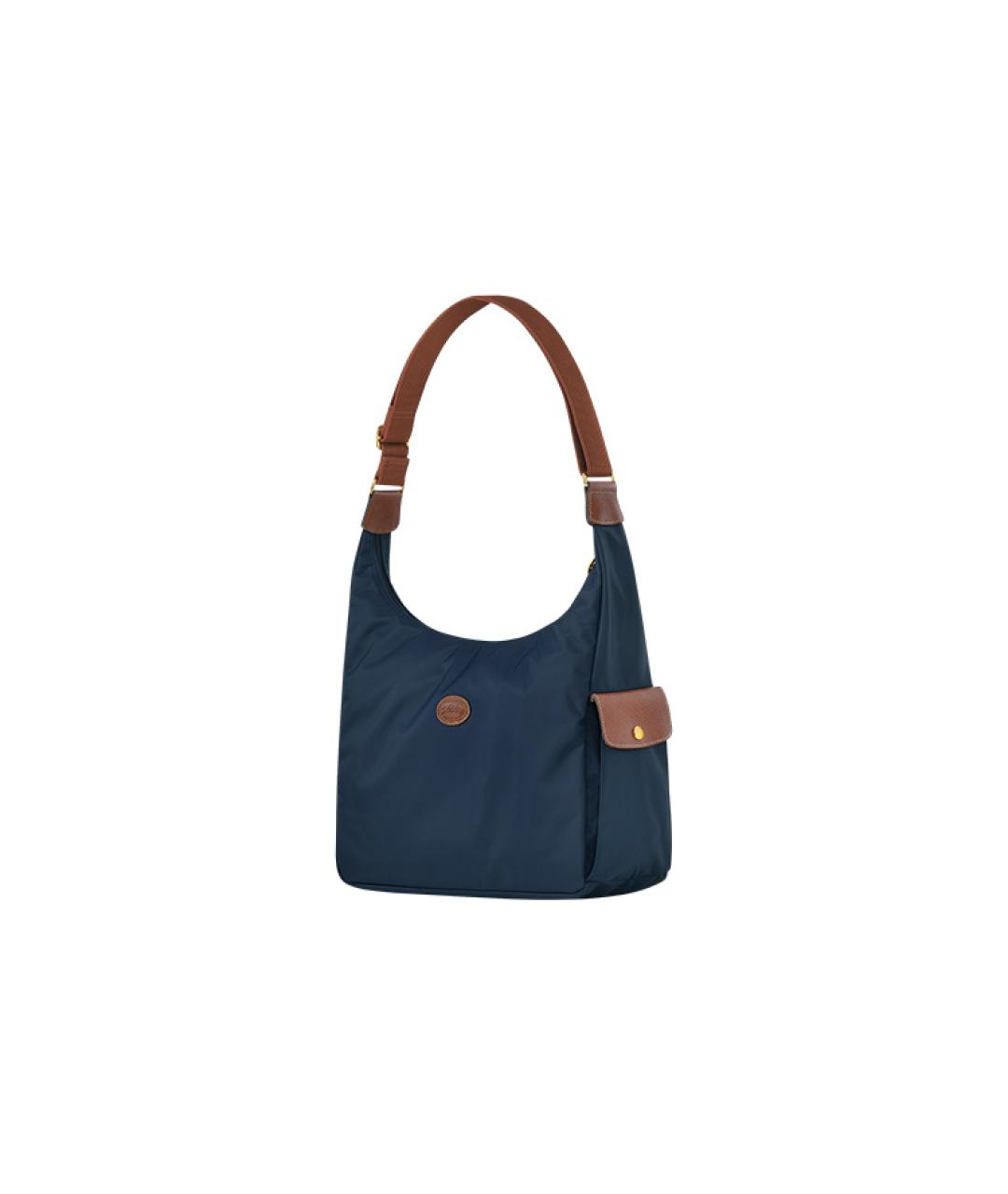 LONGCHAMP Темно-синяя тканевая сумка через плечо, фото 2