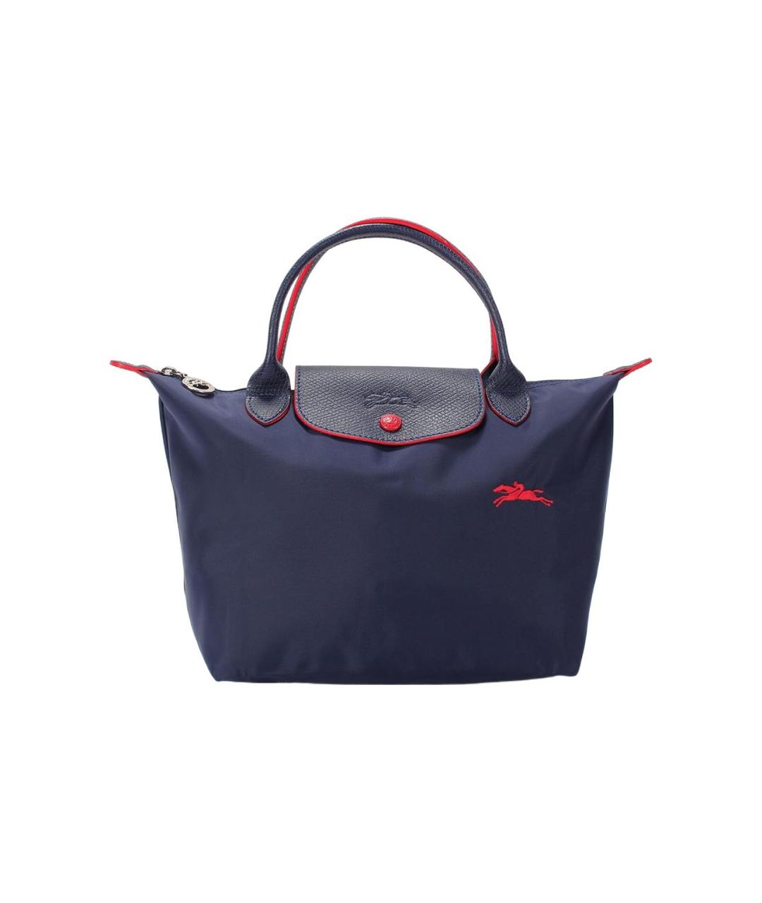 LONGCHAMP Темно-синяя тканевая сумка с короткими ручками, фото 1