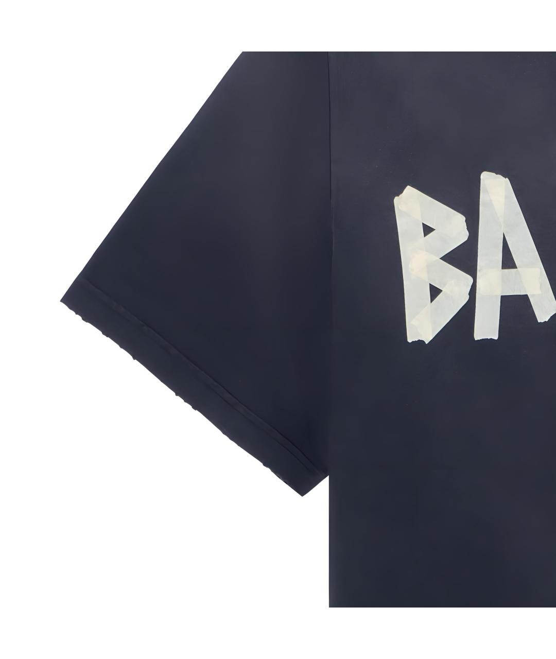BALENCIAGA Черная хлопковая футболка, фото 5