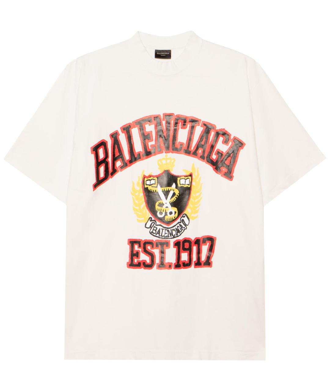 BALENCIAGA Бежевая хлопковая футболка, фото 1