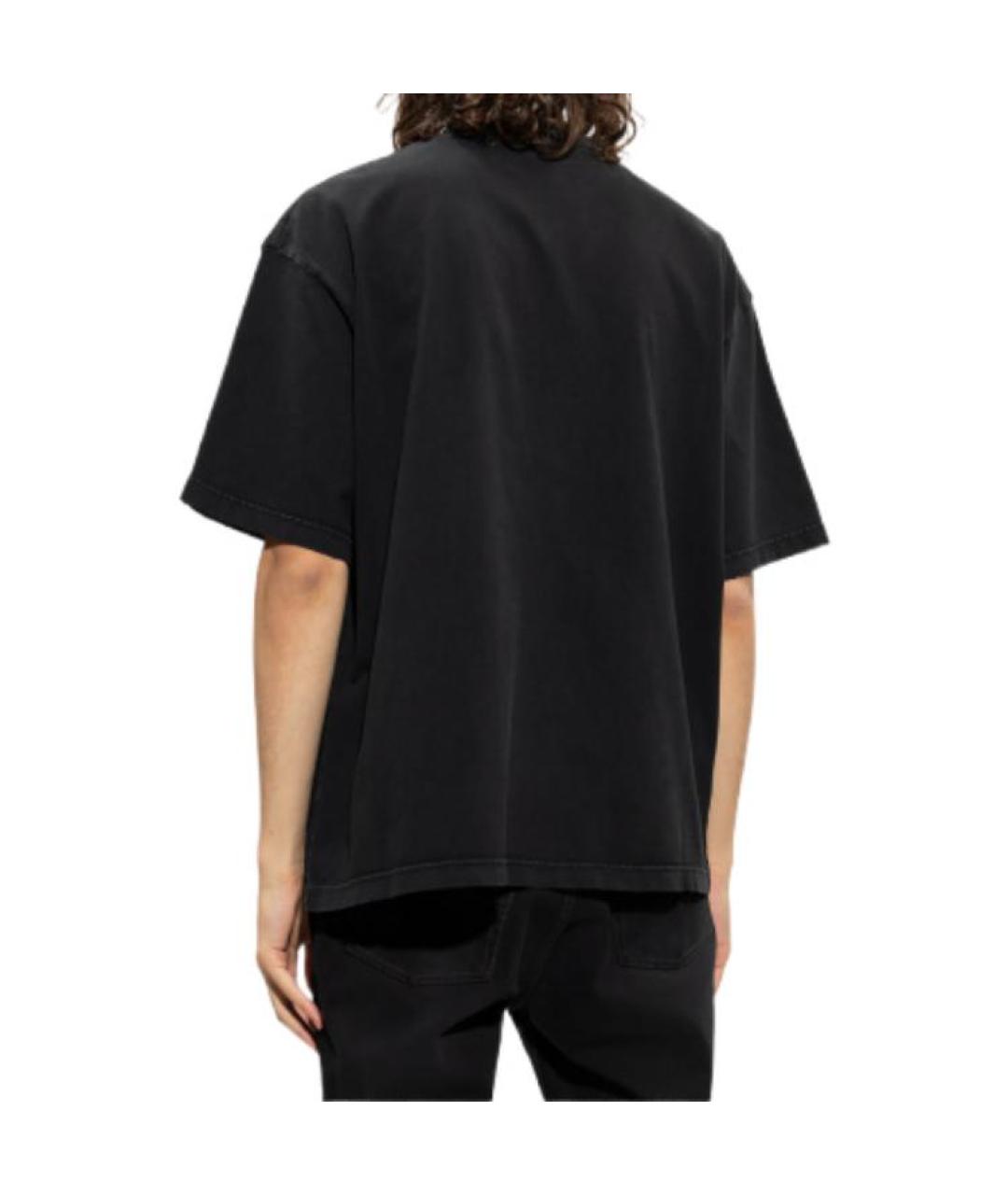 BALENCIAGA Черная хлопковая футболка, фото 4