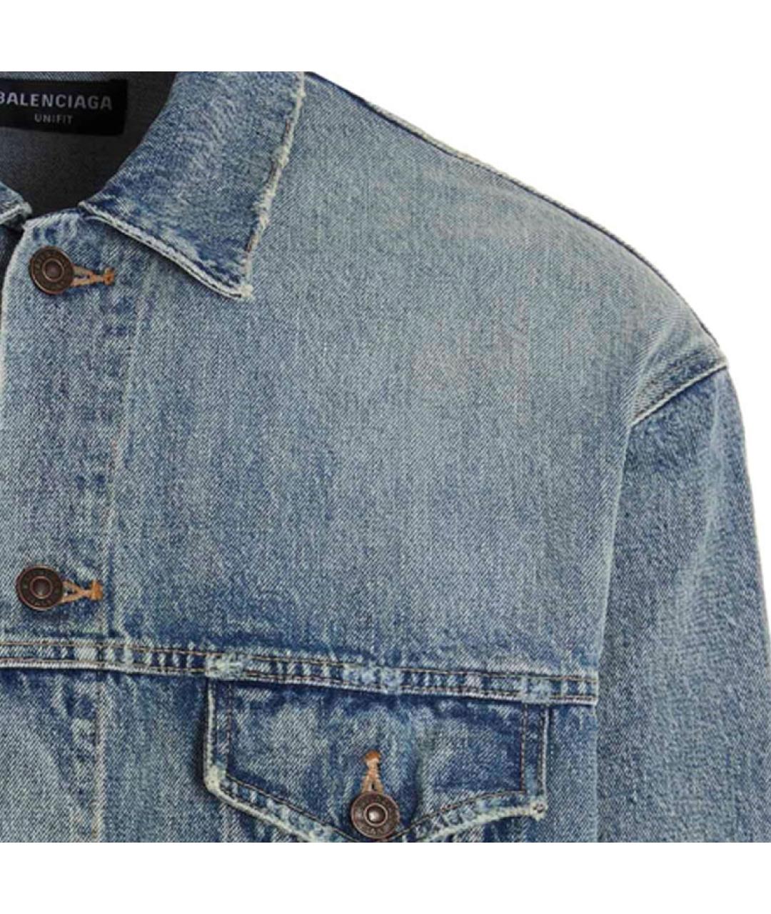BALENCIAGA Синяя деним куртка, фото 3