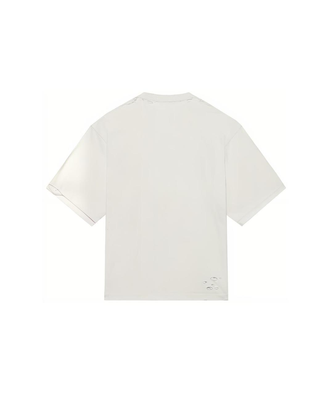 BALENCIAGA Белая хлопковая футболка, фото 2