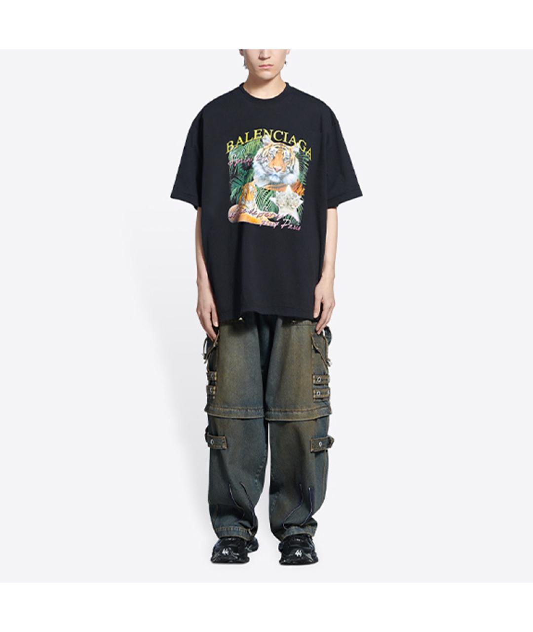 BALENCIAGA Черная футболка, фото 3