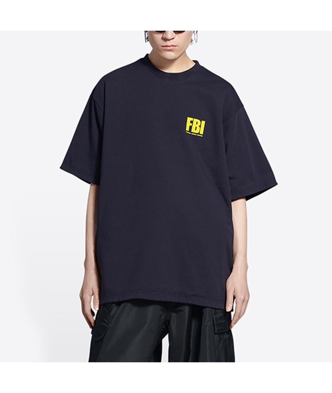 BALENCIAGA Черная футболка, фото 4