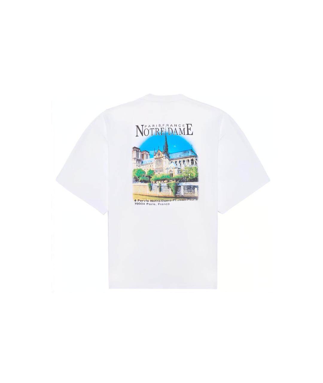BALENCIAGA Белая хлопковая футболка, фото 2