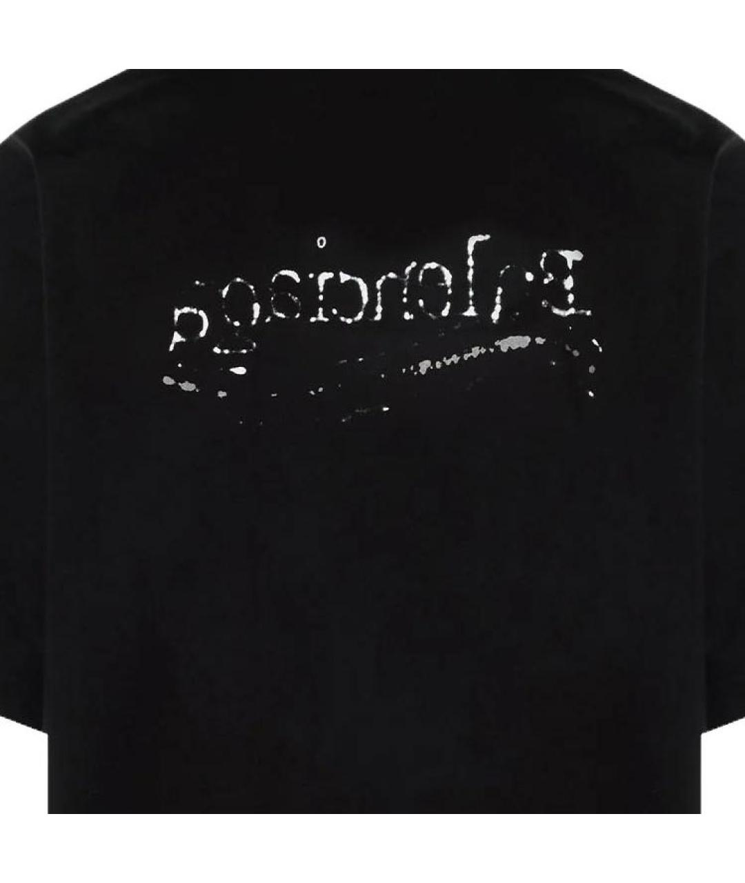 BALENCIAGA Черная хлопковая футболка, фото 7